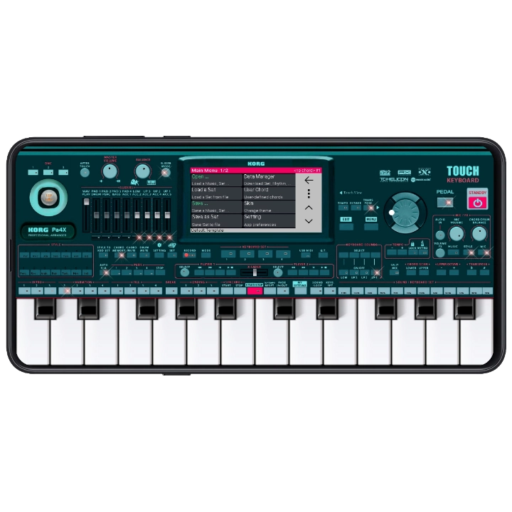 پوسته (اسکین) ارگ اندروید طرح korg pa4x اربیتال